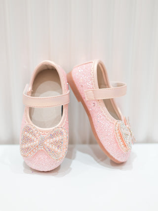 Girl Princess Glitter shoes with Bow