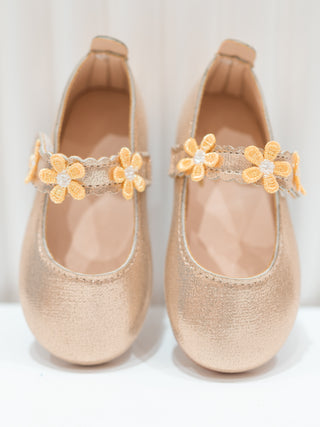 Girl Princess Shoes With Floral Bow