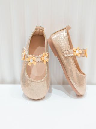 Girl Princess Shoes With Floral Bow