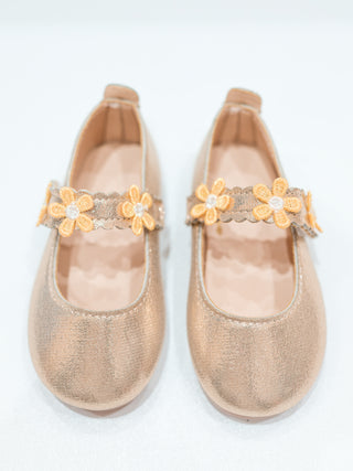 Girl Princess Shoes With Floral Bow