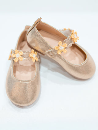 Girl Princess Shoes With Floral Bow