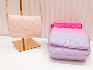 Kids Plain Sling Bag with butterfly design